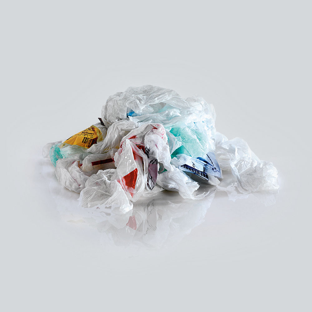 PP film / non-woven fleece with solid content