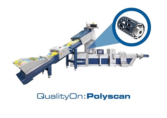 Measuring the polymer composition directly at the recycling machine