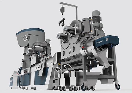 EREMA presents the new INTAREMA® TVEplus® DuaFil® Compact double filtration machine for post-consumer recycling 